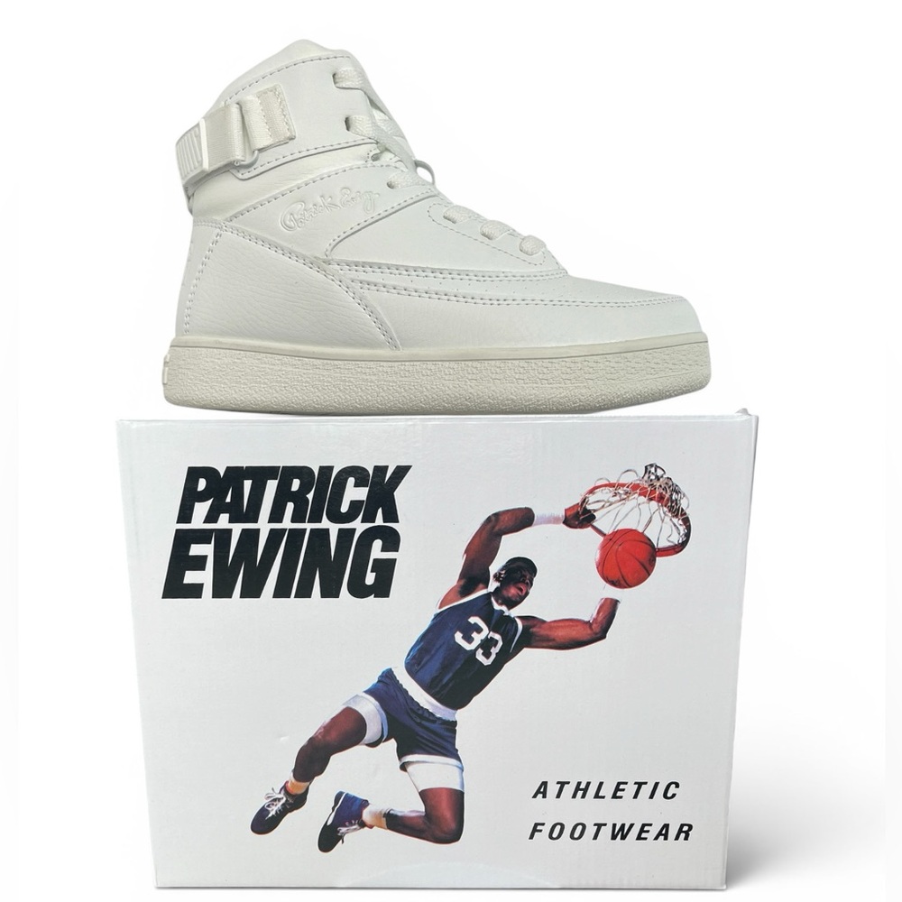 Patrick Ewing 33 Orion Strap White Sneakers Kids 3Y & 1.5Y NEW Youth Shoes